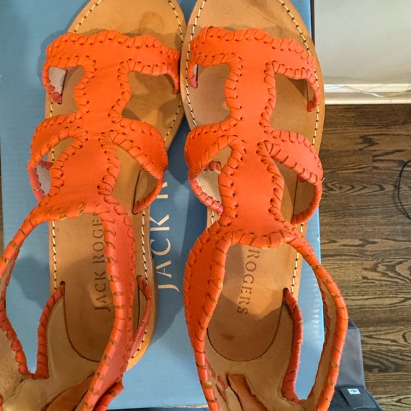 Jack Rogers Gladiator Sandal Coral size 7 NEW Worn once. Includes Original box - Picture 4 of 9